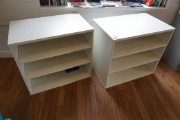 2no. 3-Tier Timber Bookcases as Lotted 800 x 720 x 500mm, Lot Located in Block: 1 Room: 17 (Ground