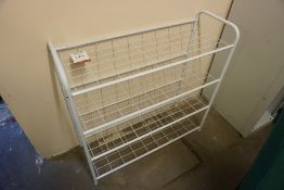 4-Tier White Metal Shoe Rack, Lot is Located Main Building, Room: Kitchen Stores Outbuilding