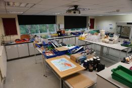 Contents of Laboratory as Illustrated Including 8no. Student Desks 1200 x 600 x 850mm and 1no.