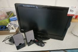 Ventura PLV91237S52 23.6" Full HD Digital LCD TV & DVD, Creative Computer Speakers and Mouse, Lot