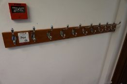 2no. Wall Hung Timber Coat Hooks, Lot Located in Block: 4 Ground Floor Corridor