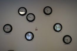 7no. Wall Clocks, Lot Located in Block: 1 Room: 17 (Ground Floor)