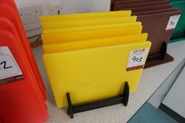 6no. Yellow Chopping Boards Complete with Stand, Lot Located in Block: 5 Room: 6