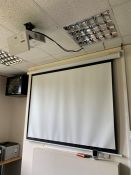 BenQ Projector, Mount & Pull Down Screen, Lot Located In; MAIN BUILDING, 1st Floor, IT Room (101)