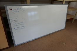 Framed Drywipe Whiteboard 2400 x 1200mm, Lot Located in Block: 3 Corridor