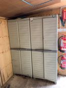 Pair of Plastic Double-Door Cupboards, Lot Located In; Tool Shed