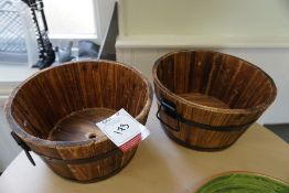 2no. Barrell Style Timber Buckets, Lot is Located Main Building, Room: Canteen