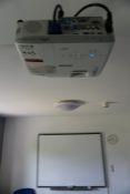 Epson EB-X27 Suspended Projector and 77" Smart Board Interactive Whiteboard, Lot Located in Block: 1