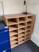 Beech Effect Pigeon Hole Rack, Lot Located In; MAIN BUILDING, 1st Floor, Rooms off Art Wing, Staff