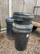 4no. Plastic Outdoor Bins, Lot Located In; Tool Shed