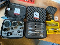 Erbauer Hole Saw Set & Erbauer Flat Bit Set with Carry Cases. Erbauer Saw Drill Set & Bit Set in