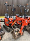 2016 Kubota K008-3 Mirco Excavator, serial number 27533, 1,208 hours, rubber tracks, piped, blade,