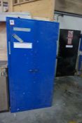 Full Height 2 Door Metal Cupboard c/w Contents