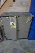 2 Door Metal Cupboard c/w Contents