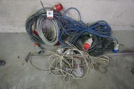 A Quantity of 440V & 240V Extension Leads as Lotted