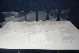Quantity of Various Perspex Display Stands as Illustrated