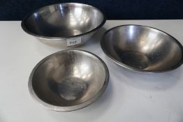 3no. Various Size Commercial Mixing Bowls