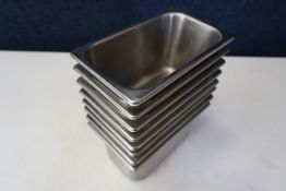 8no. Gastronorm Pans 135 x 235 x 150mm