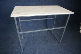Marble Top Metal Framed Table 1200 x 1000 x 650mm