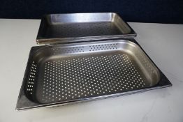 5no. Various Perforated Gastronorm Pans 500 x 300 x 65mm