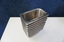 10no. Gastronorm Pans 80 x 150 x 100mm