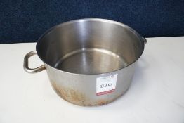 Stainless Steel Commercial Stock Pot 360mm dia x 180mm Deep