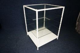 5-Tier Glass Shelved Metal Frame Display Unit