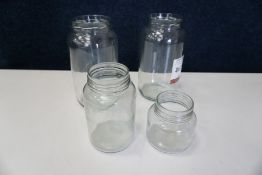 4no. Various Size Mason Jars