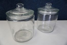 2no. Glass Jars with Airtight Lids