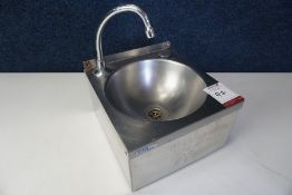 Basix Stainless Steel Hand Wash Sink, knee operated