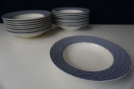 20no. Patterned Wide Rim Bowls 300mm dia