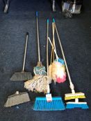 8no. Various Cleaning Brushes, Mops & Dusters as Lotted