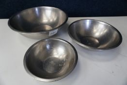 3no. Various Size Commercial Mixing Bowls