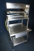 Commercial Natural Gas Grill Complete with Stand and Stainless Steel Prep Table with Drawer 800 x