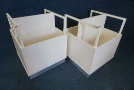 2no. Mobile Square Storage Units as Illustrated 670 x 700 x 670mm