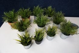 11no. Immitation Plants with 12no. Various Pots