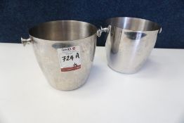 2no. Stainless Steel Wine Buckets