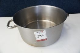 Stainless Steel Commercial Stock Pot 360mm dia x 180mm Deep