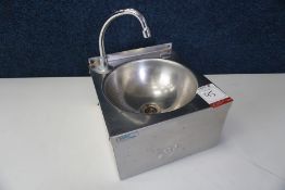 Basix Stainless Steel Hand Wash Sink, knee operated