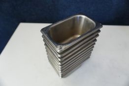 10no. Gastronorm Pans 80 x 150 x 100mm