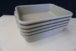 5no. Plastic Trays as Lotted