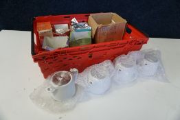 4no. Unused Stackable Flip Lid Tea Pots and Quantity of Various Tea Bags as Lotted, Crate Not