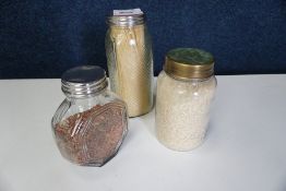 3no. Various Decorative Food Jars as Lotted