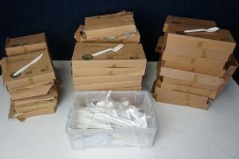 Large Quantity of Natcorn Premium Plastic Cutlery Including Knives, Forks and Spoons