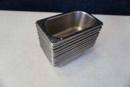 10no. Gastronorm Pans 80 x 150 x 65mm