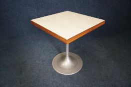 3no. Square Metal Frame Grey Timber Top Table 700 x 700mm Photograph is for Illustration Purposes