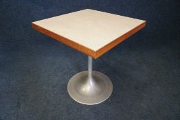 4no. Square Metal Frame Grey Timber Top Table 700 x 700mm Photograph is for Illustration Purposes