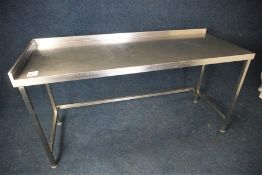 Stainless Steel Corner Prep Table with Splashback 1800 x 950 x 700mm