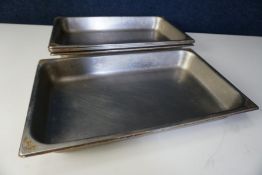 5no. Gastronorm Pans 500 x 300 x 65mm