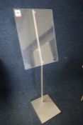 Weighted Stainless Steel Menu Display Stand